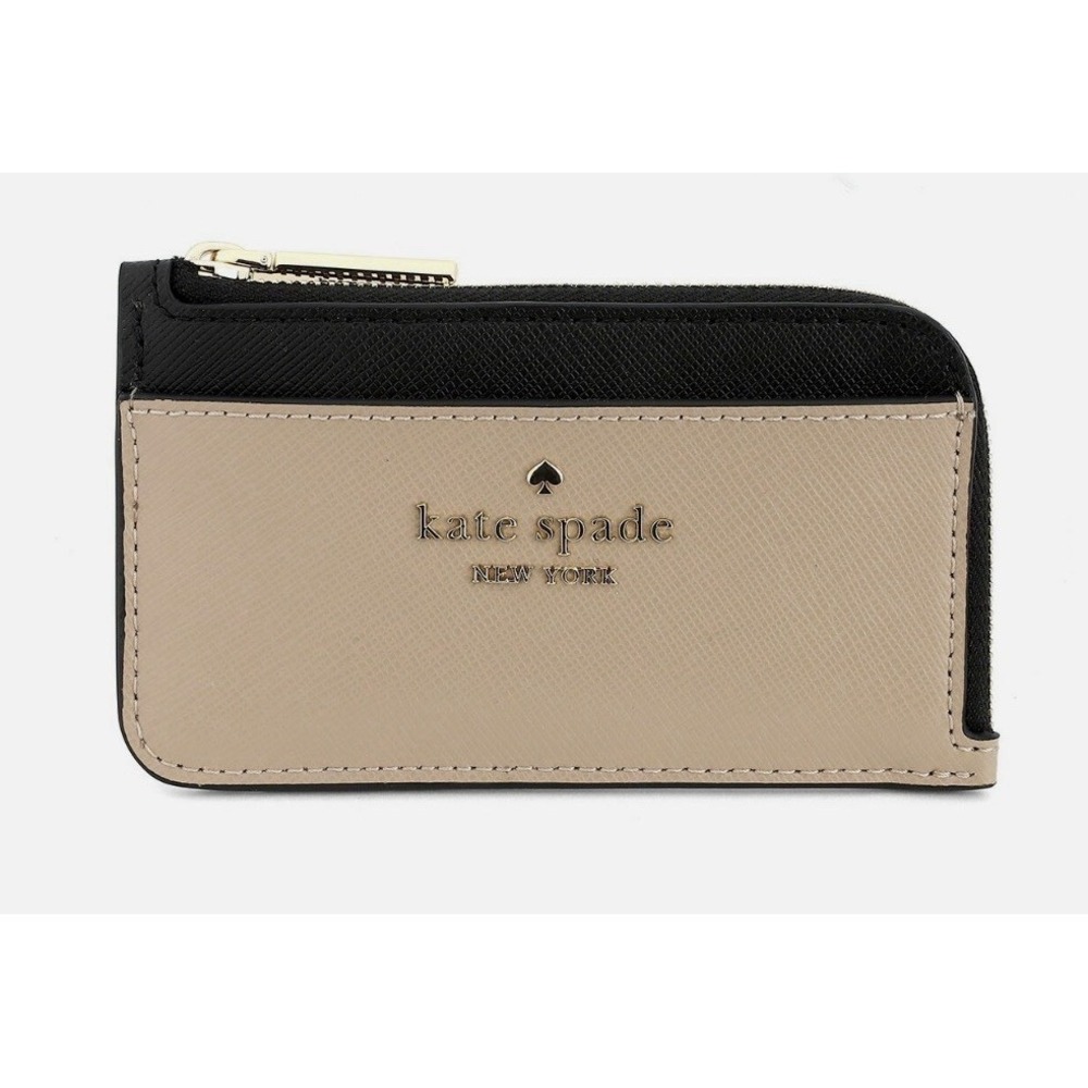 Kate Spade Madison Saffiano Wallet‎ Card Holder Toasted Hazelnut Colorblock 119$